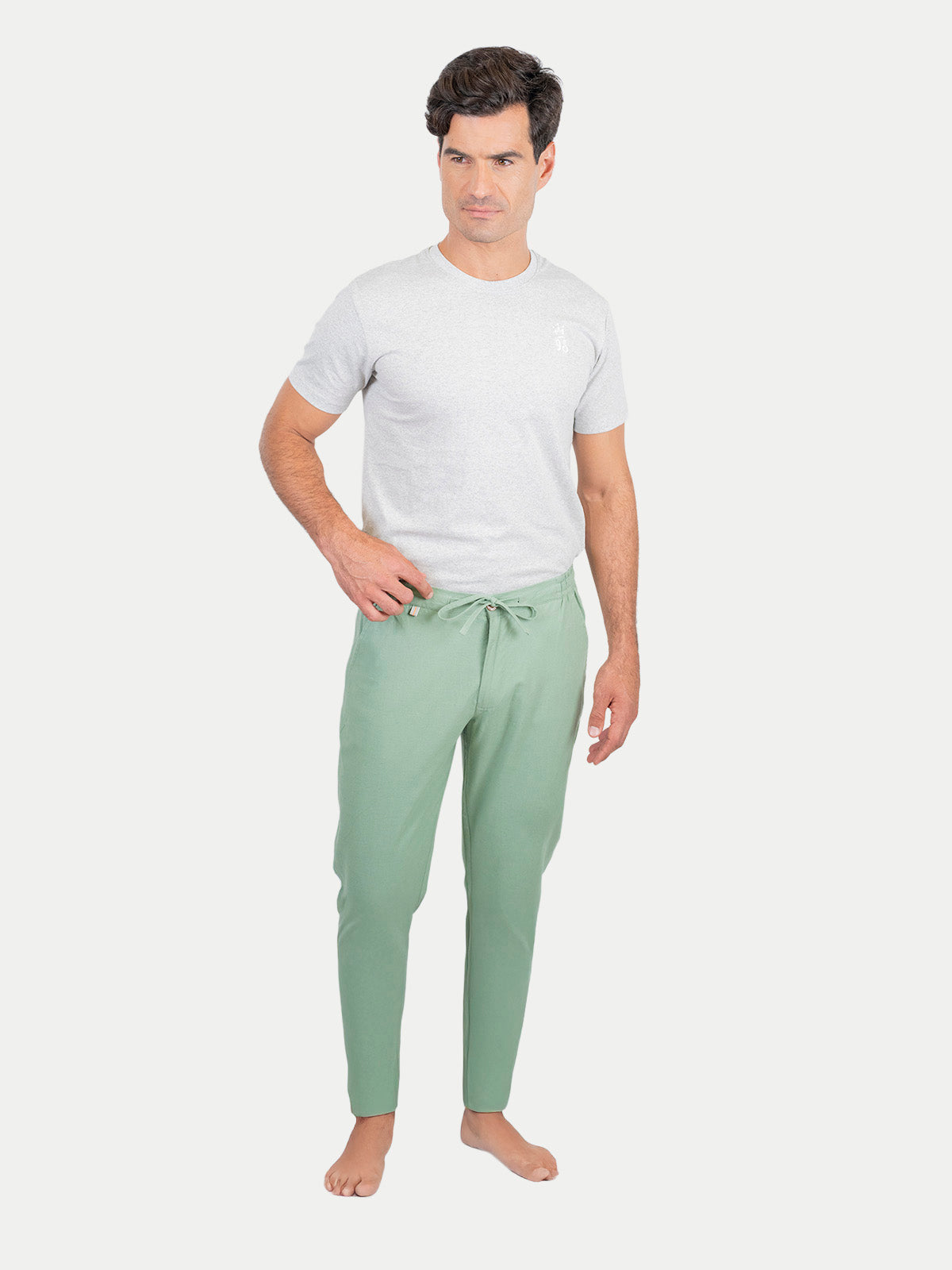 Pantalón - Pantalón de Lino Olivo