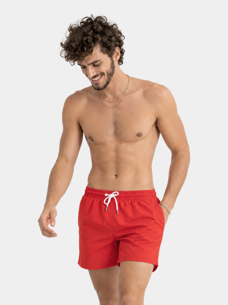 Traje de Baño Para Hombre - Basic Rojo