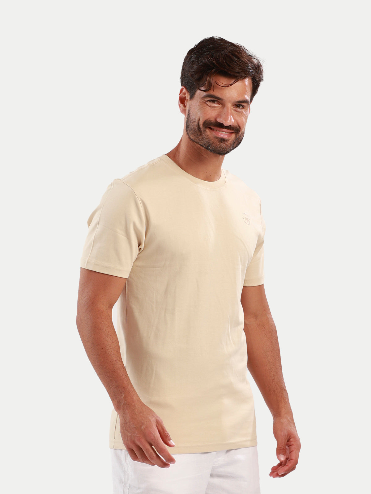 Playera de manga corta caballero - Liquid Touch Beige