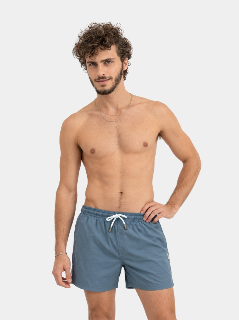 Traje de Baño Para Hombre Secado Rápido Bolsillos - Basic Gris - Basic Collection