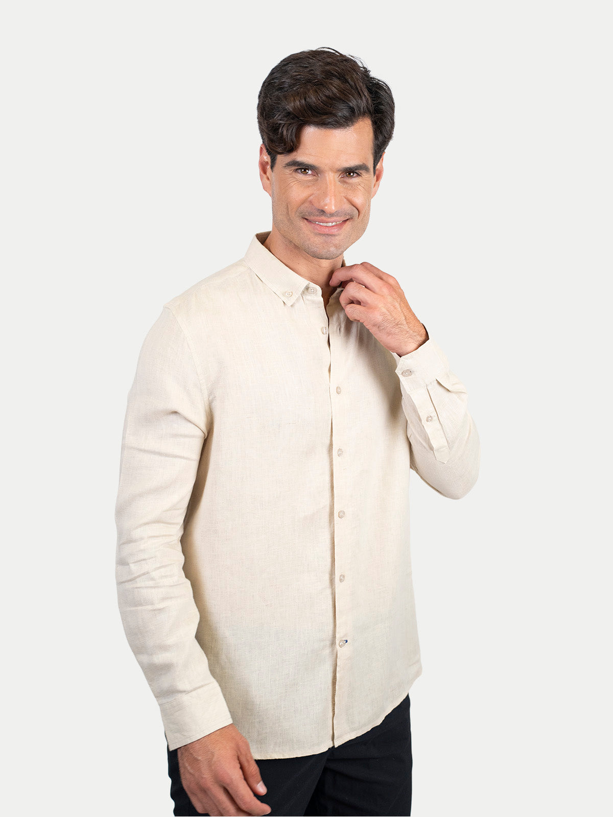 Camisa de lino - Camisa Soft Linen para hombre Color Arena