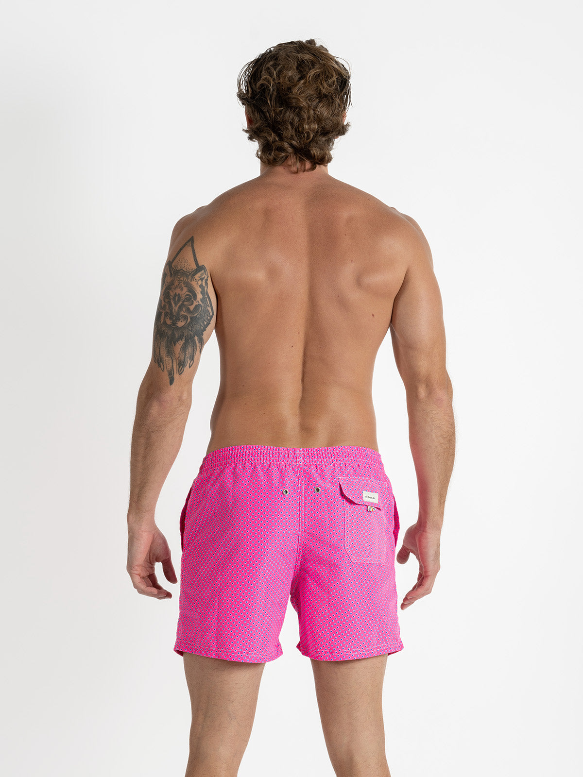 Traje de Baño para Hombre Secado Rápido - Bañador Pink Point - Beach Vibes Collection S – XXXL