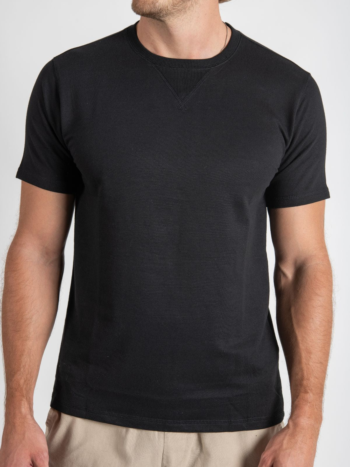 Playera para Hombre - Playera Cuello Redondo French Terry Negro