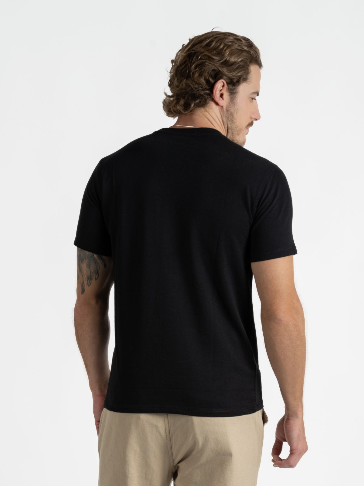 Playera para Hombre - Playera Cuello Redondo French Terry Negro