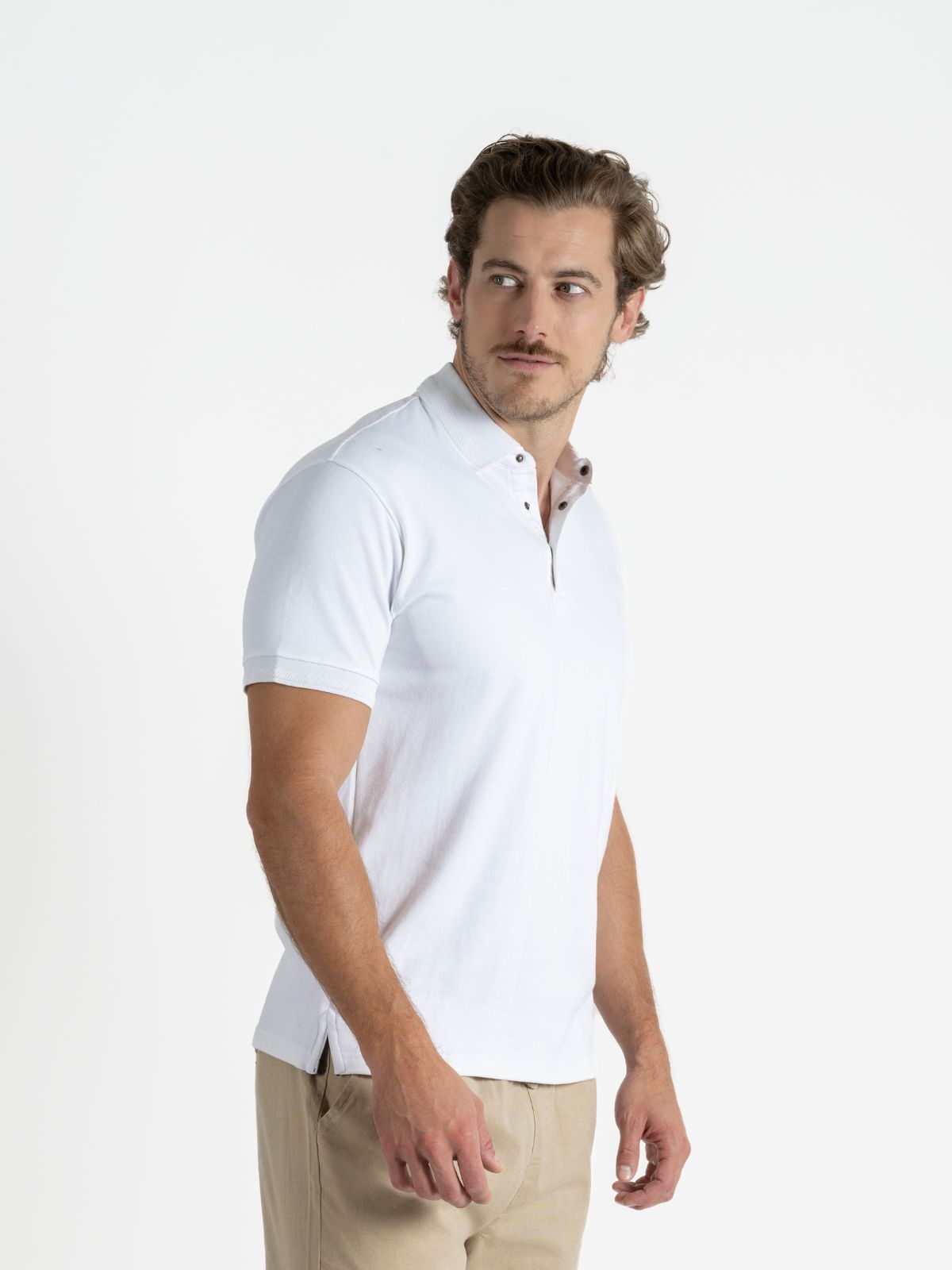 Playera Polo para Hombre - Playera Polo Boton Snap