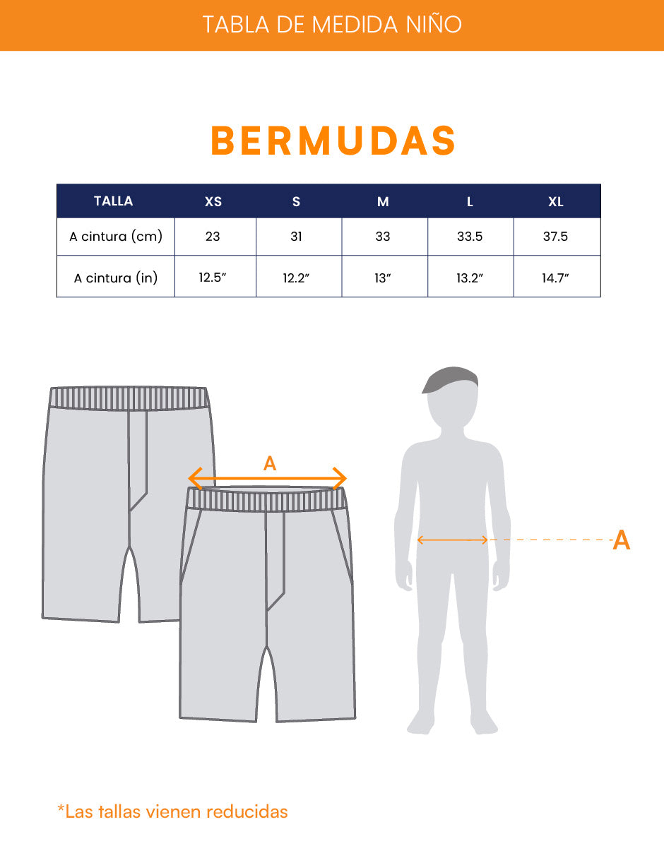 Bermuda Infantil - Bermuda de Lino Azul Marino
