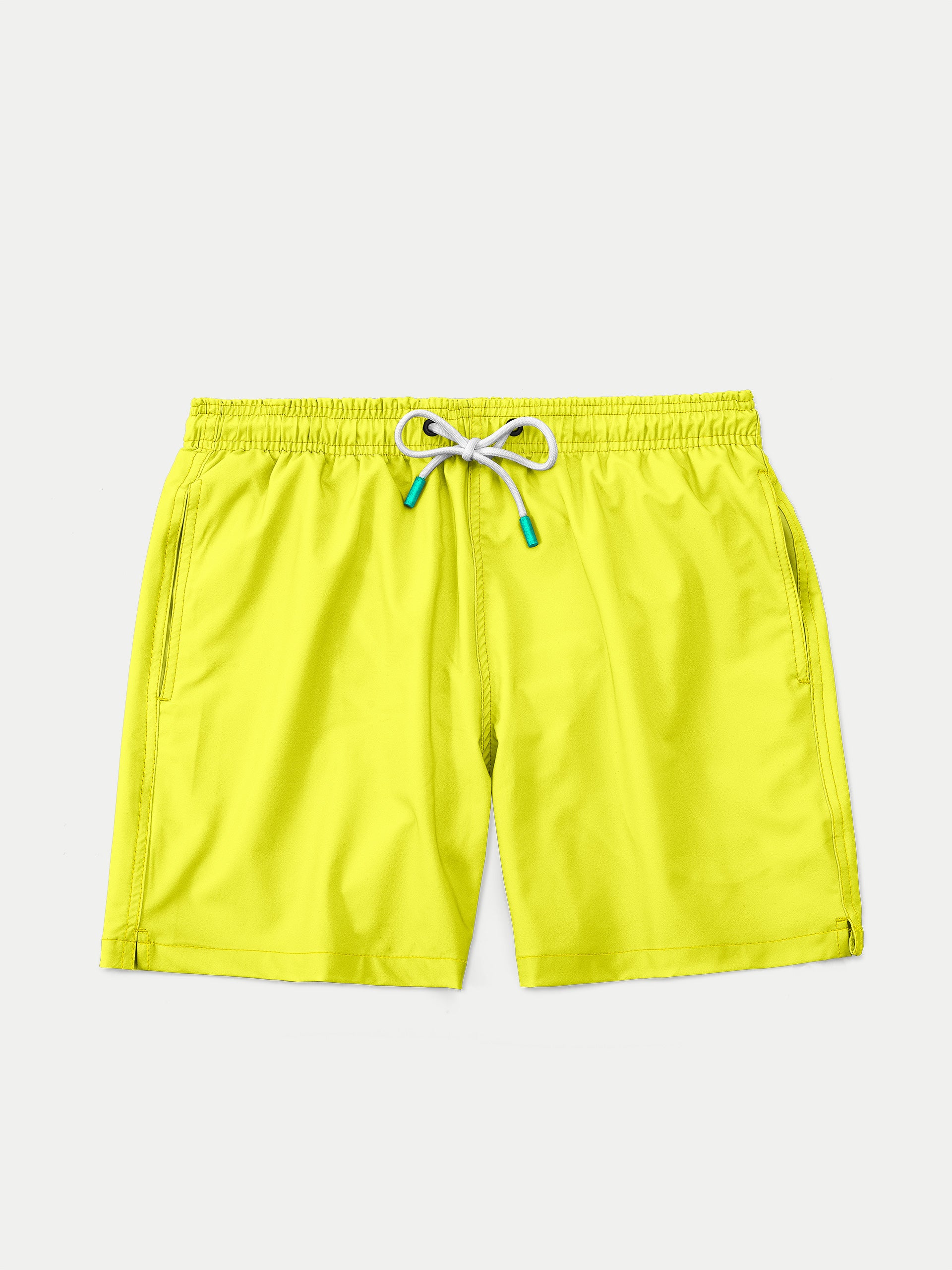 Traje de Baño Para Hombre Secado Rápido Bolsillos - Basic Amarillo Neon - Basic Collection