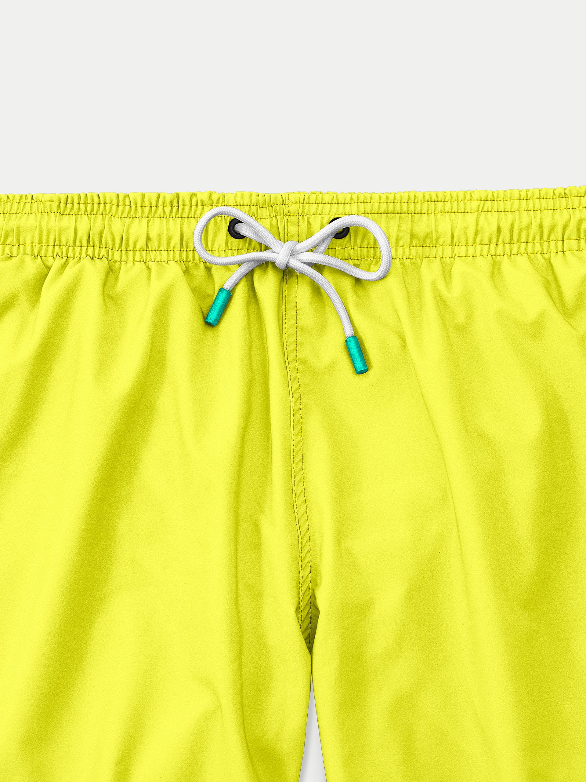 Traje de Baño Para Hombre Secado Rápido Bolsillos - Basic Amarillo Neon - Basic Collection