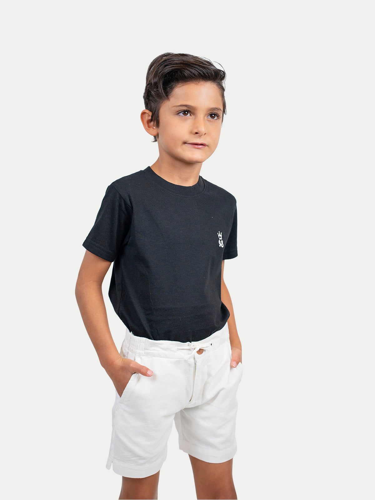 Bermuda Infantil - Bermuda de Lino Blanco