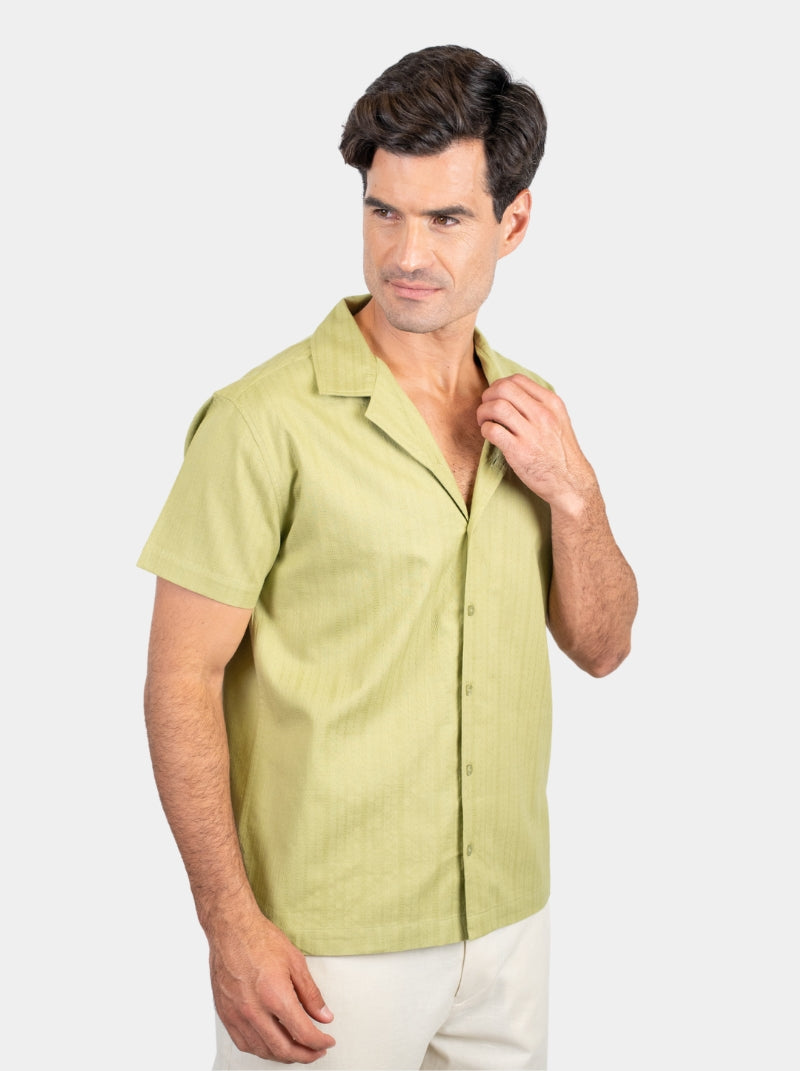 Camisa Hombre - Puerto Rico Shirt Verde - Rayada - 98 Coast Av. México