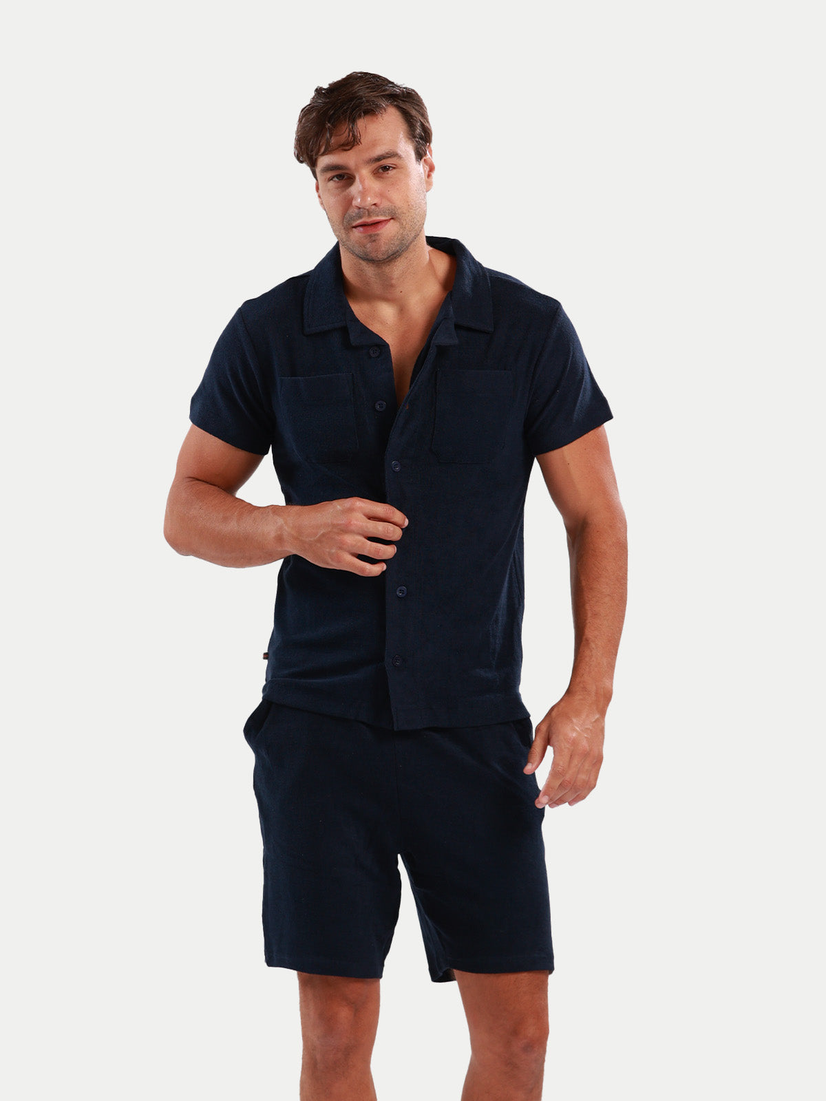Towel Tshirt - Camisa de Toalla Azul Marino Para Hombre