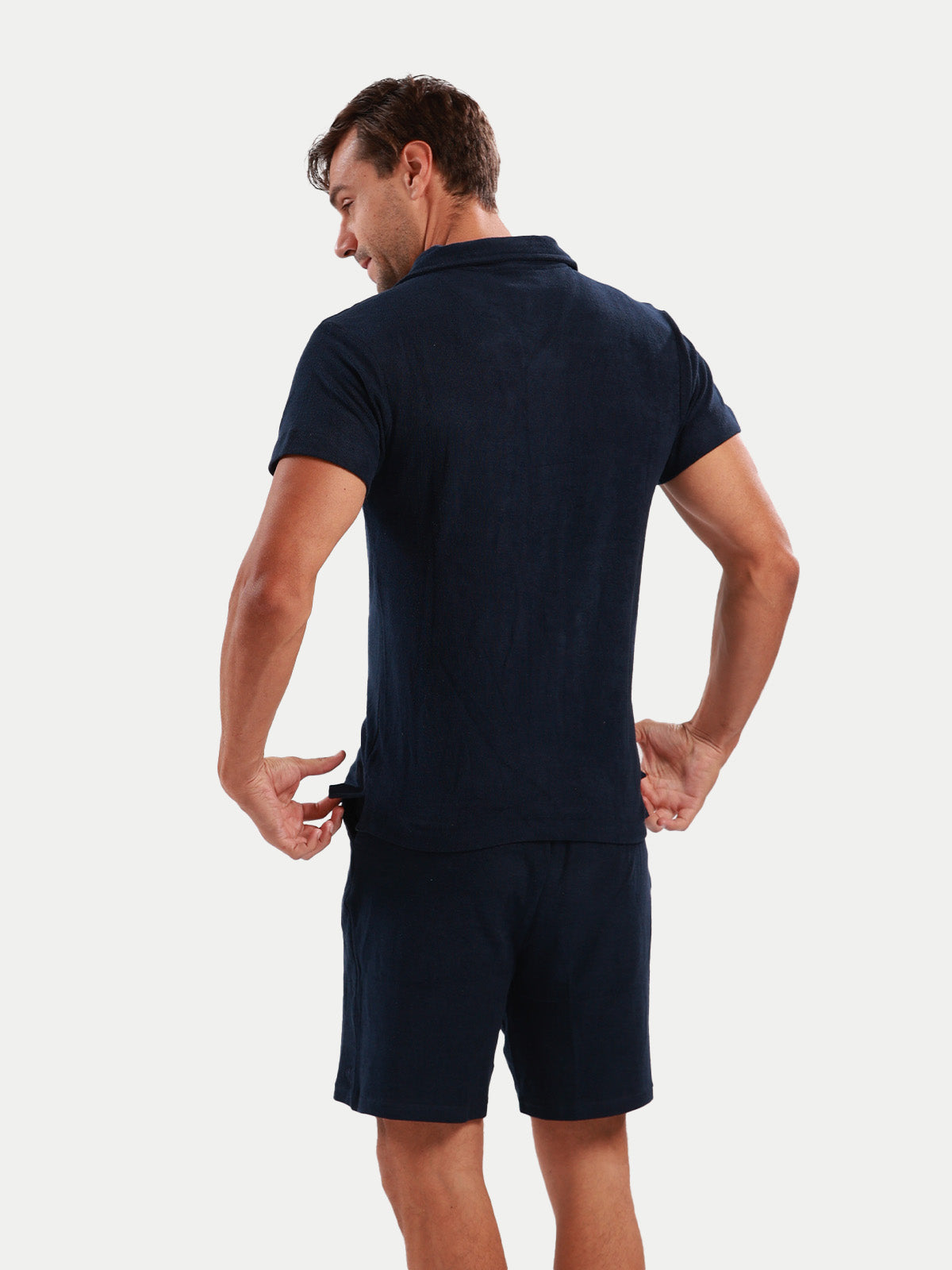 Towel Tshirt - Camisa de Toalla Azul Marino Para Hombre