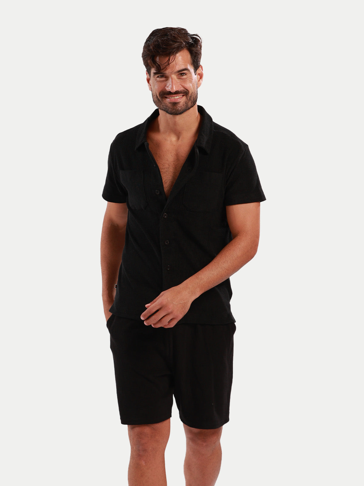 Towel Tshirt - Camisa de Toalla Negra Para Hombre