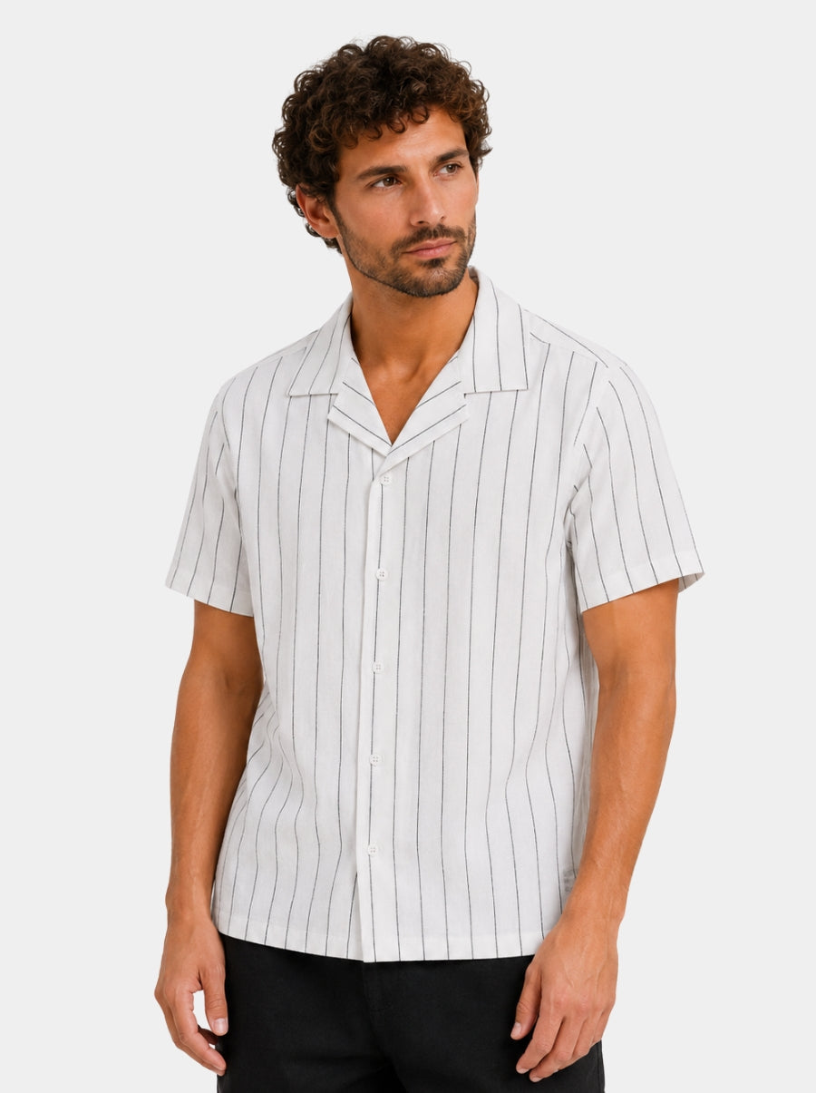Camisa Hombre - Cuban Shirt Blanca - Wild Coast - 98 Coast Av. México