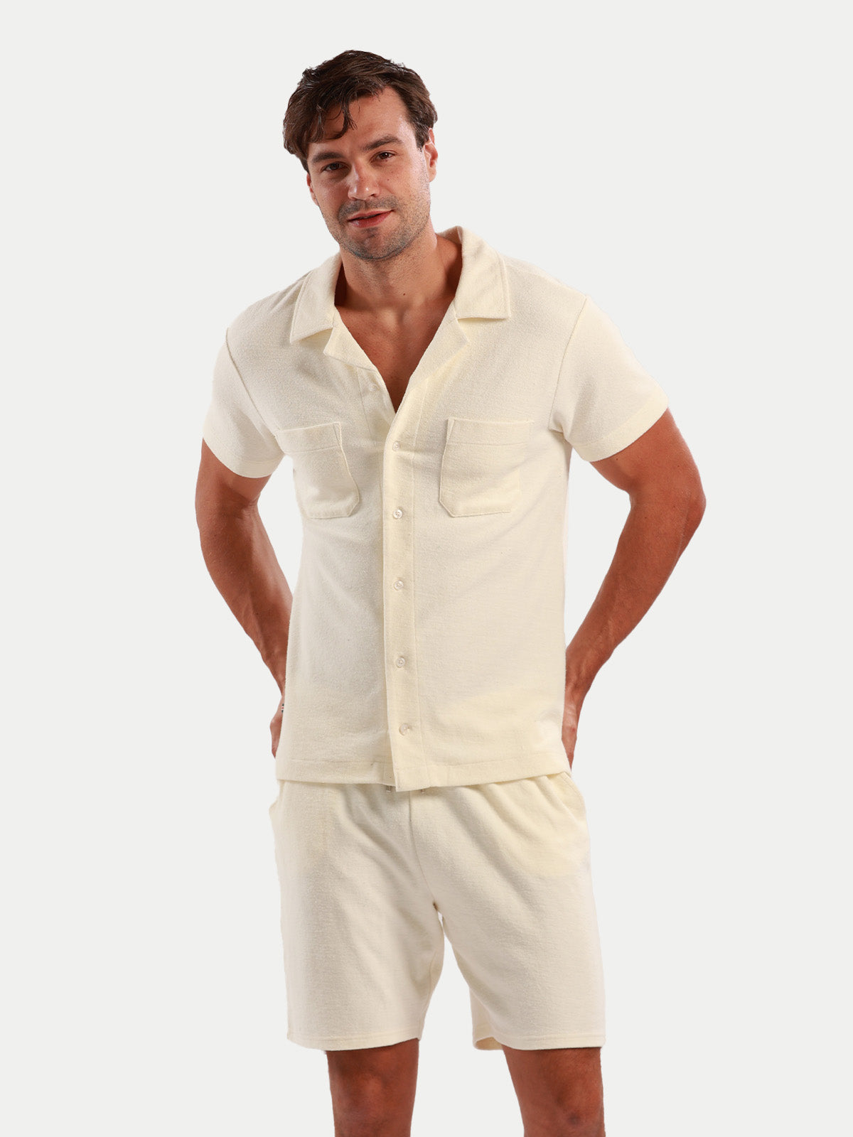 Towel Tshirt - Camisa de Toalla Blanca Para Hombre