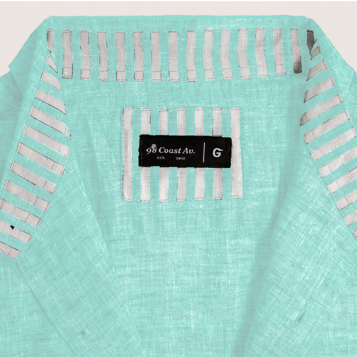 Camisas para hombre - Camisa de Lino Jaspe Menta