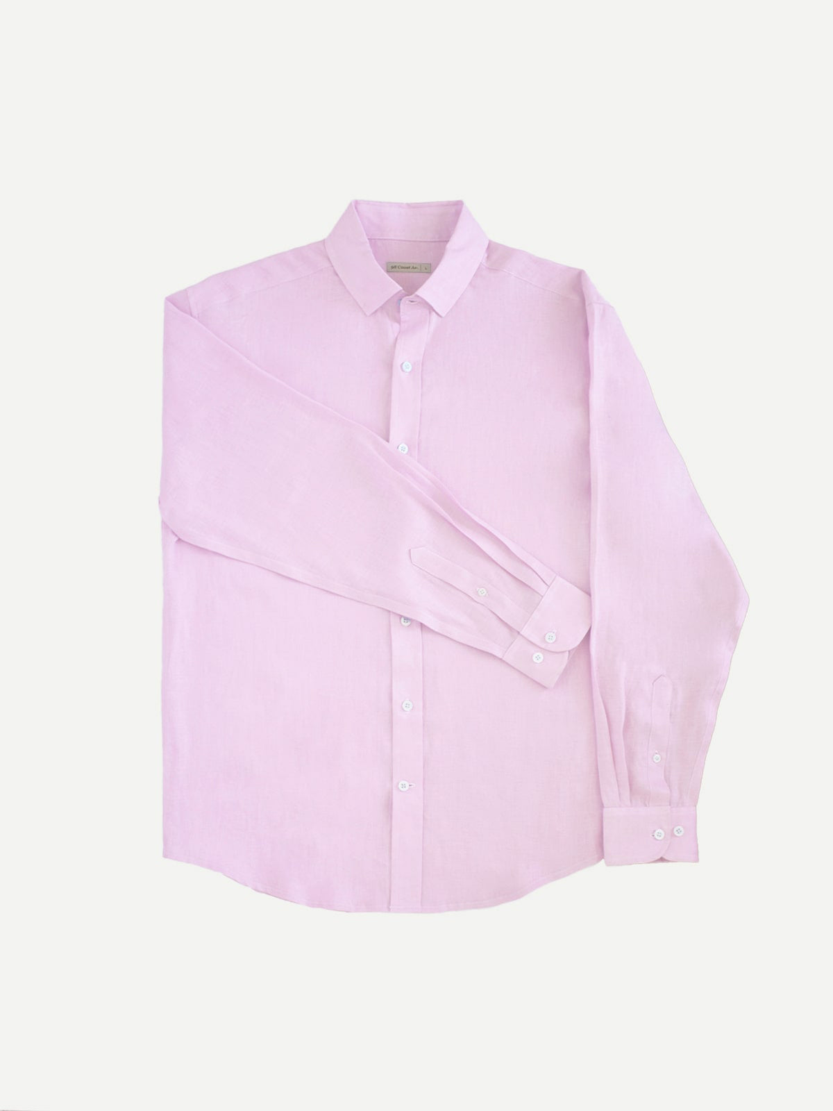Camisa de Lino para Hombre - 100% Lino Pink Manga Larga - 2022