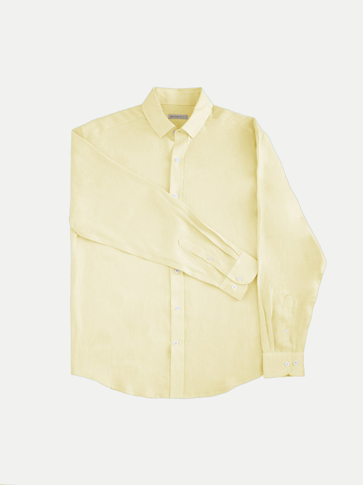 Camisa de Lino para Hombre - 100% Lino Yellow Manga Larga - 2022