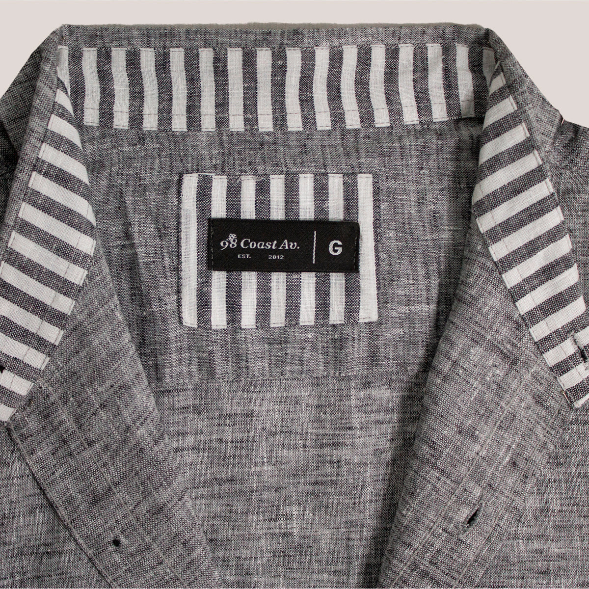 Camisas para hombre - Camisa de Lino Jaspe Negro