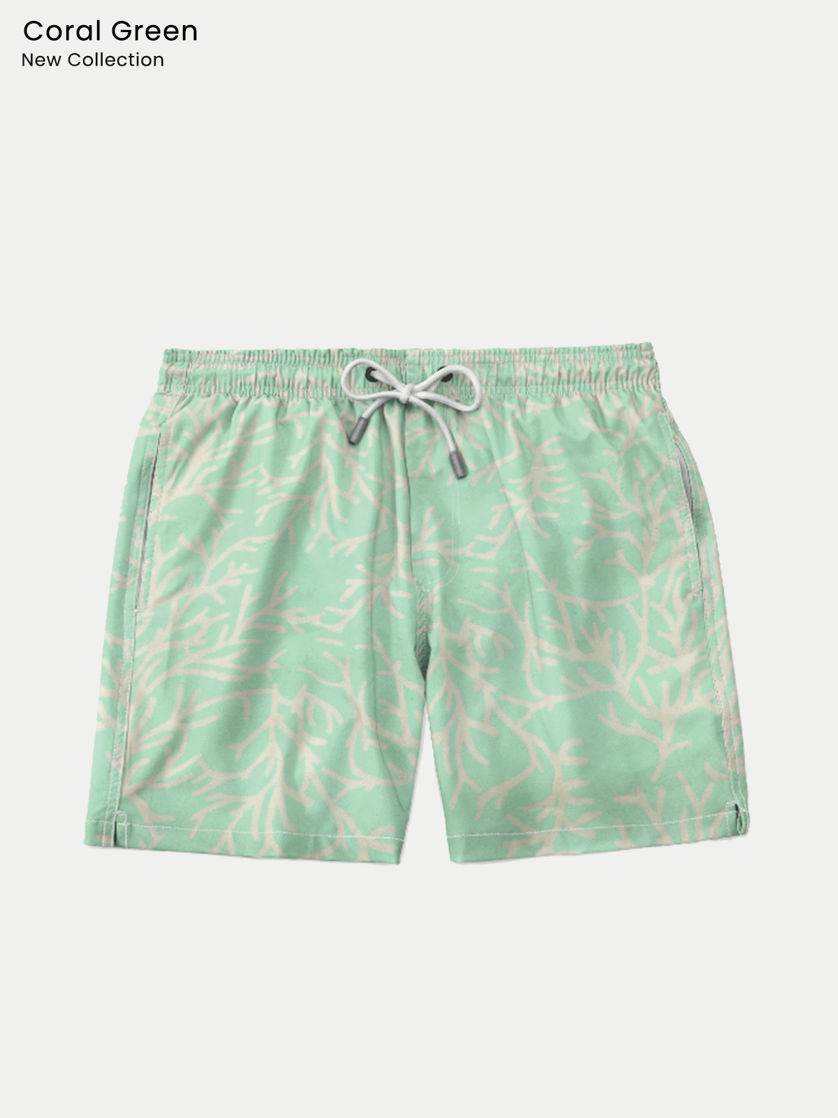 Traje de Baño para Hombre Secado Rápido Bolsillos - Bañador Coral Green - New Collection S – XXXL