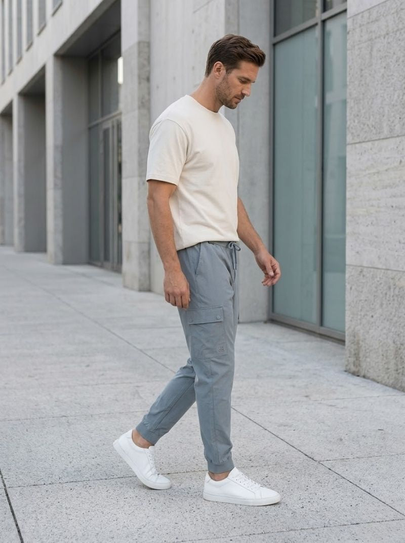 Pantalón Cargo - Jogger Cargo Gris Perla - Wild Coast