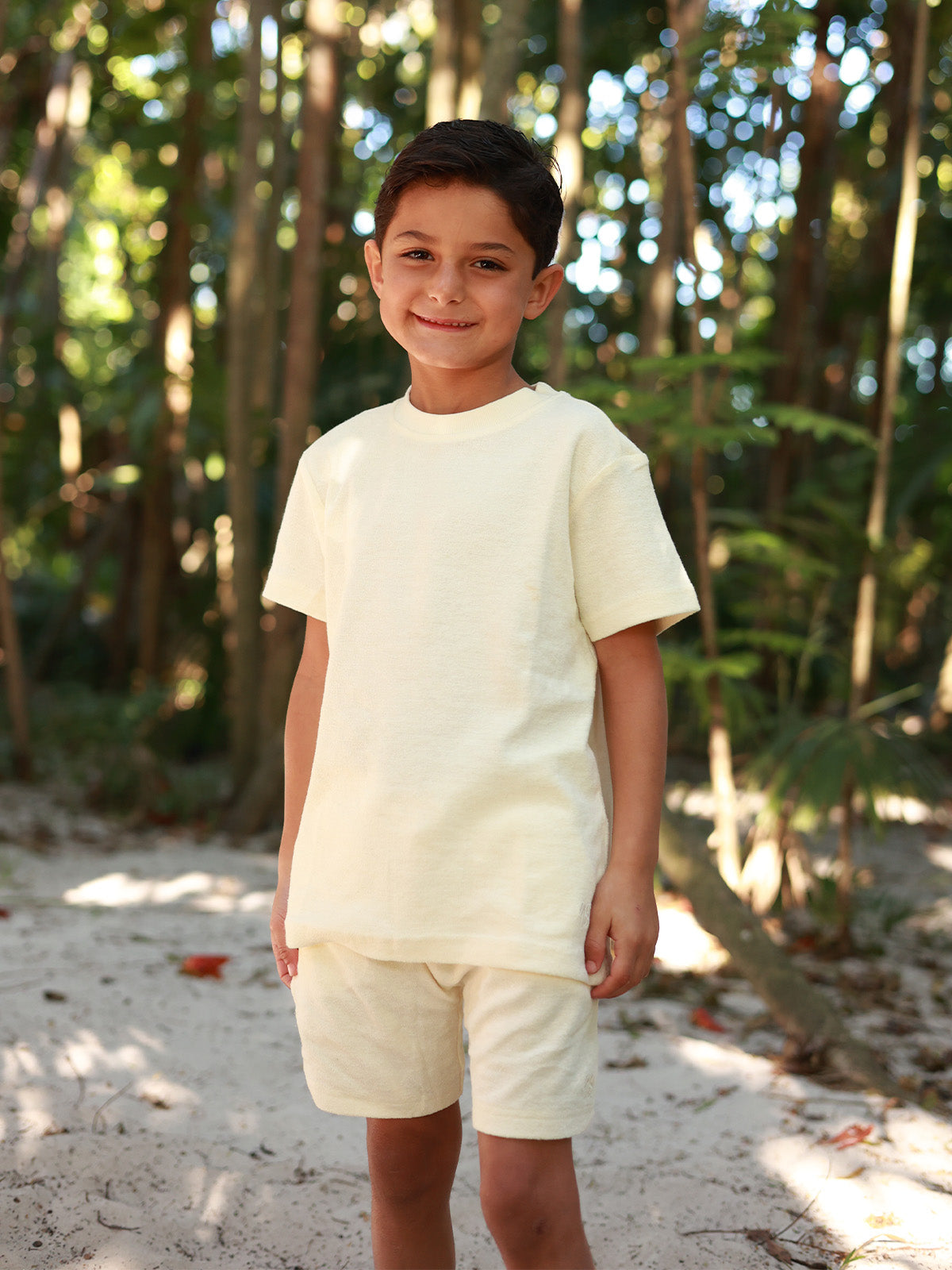 Towel Short - Short de Toalla Blanca Para Niño