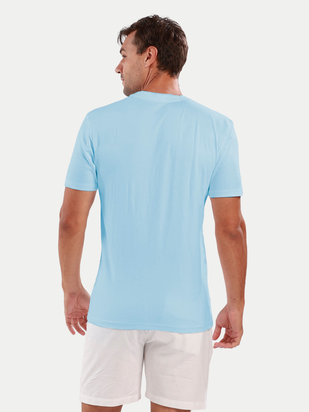 Playera de manga corta caballero - Liquid Touch Azul Cielo
