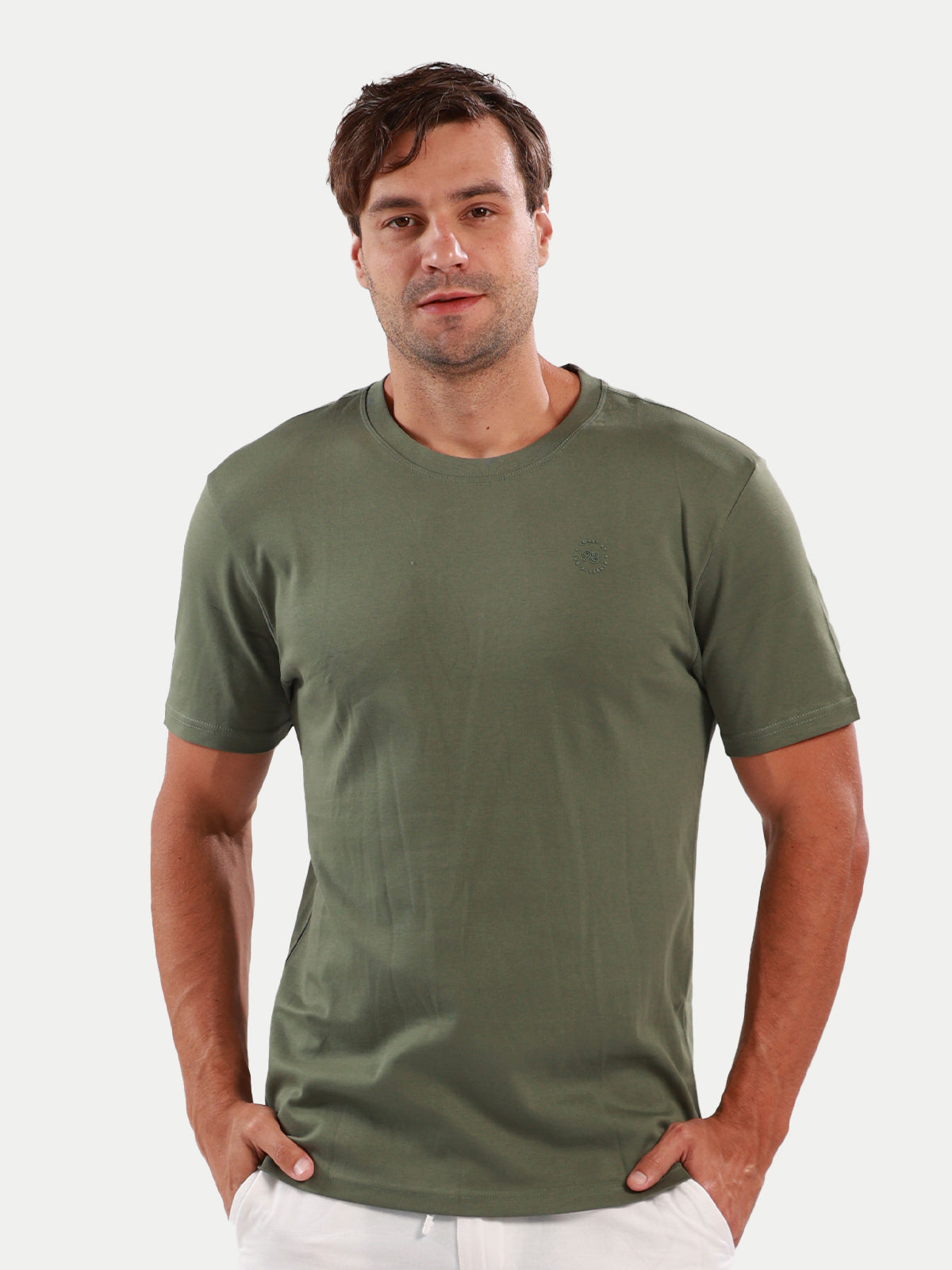 Playera de manga corta caballero - Liquid Touch Olivo