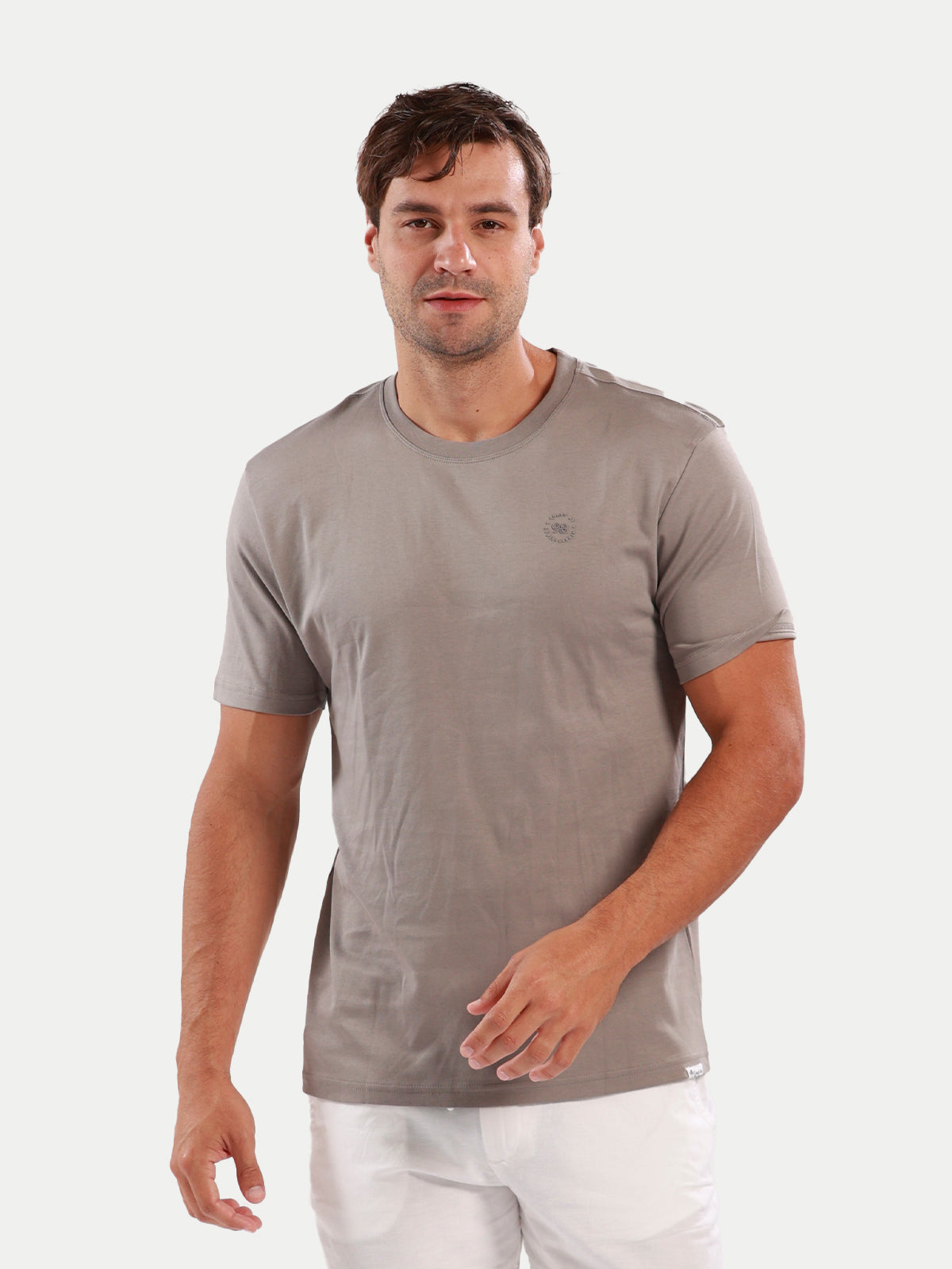 Playera de manga corta caballero - Liquid Touch Gris Jaspe