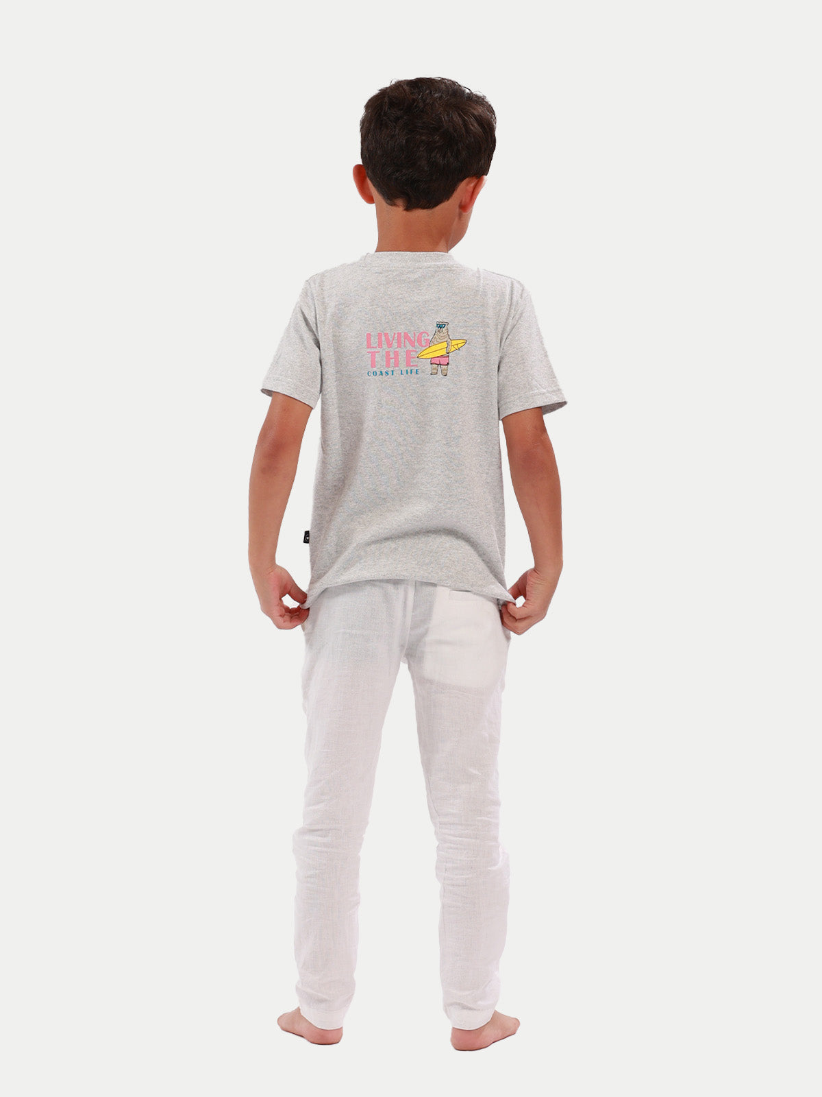Pantalón Infantil - Pantalón de Lino Blanco