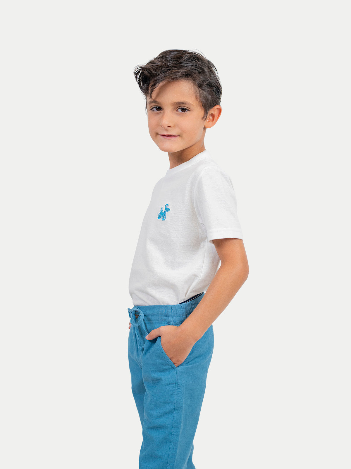 Pantalón Infantil - Pantalón de Lino Petróleo