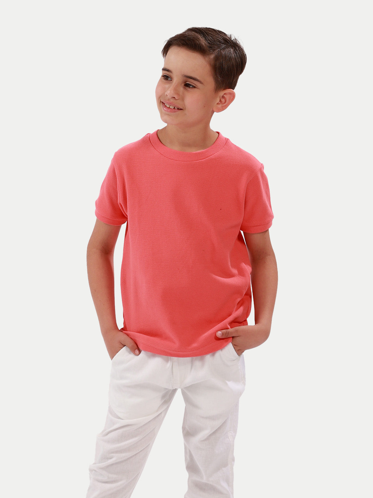 Playera para niño - Pique T-Shirt Coral - Pique