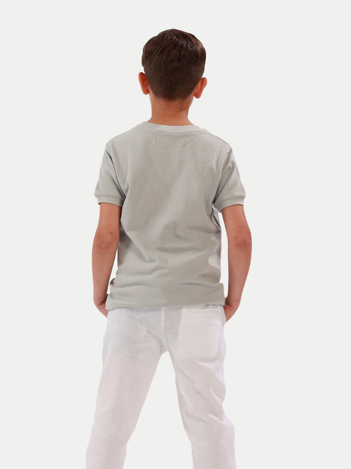 Playera para niño - Pique T-Shirt Gris Claro - Pique