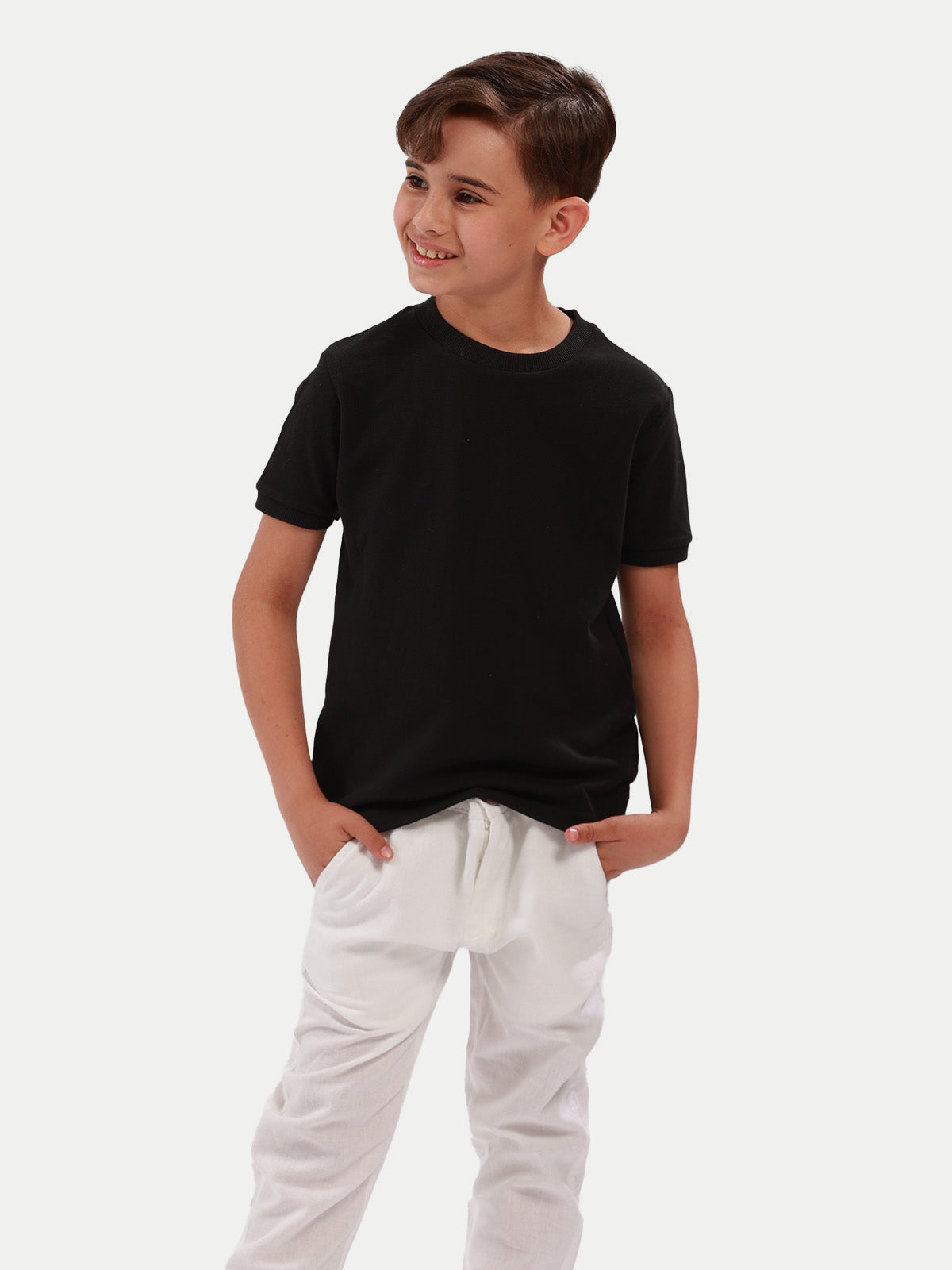 Playera para niño - Pique T-Shirt Negro - Pique