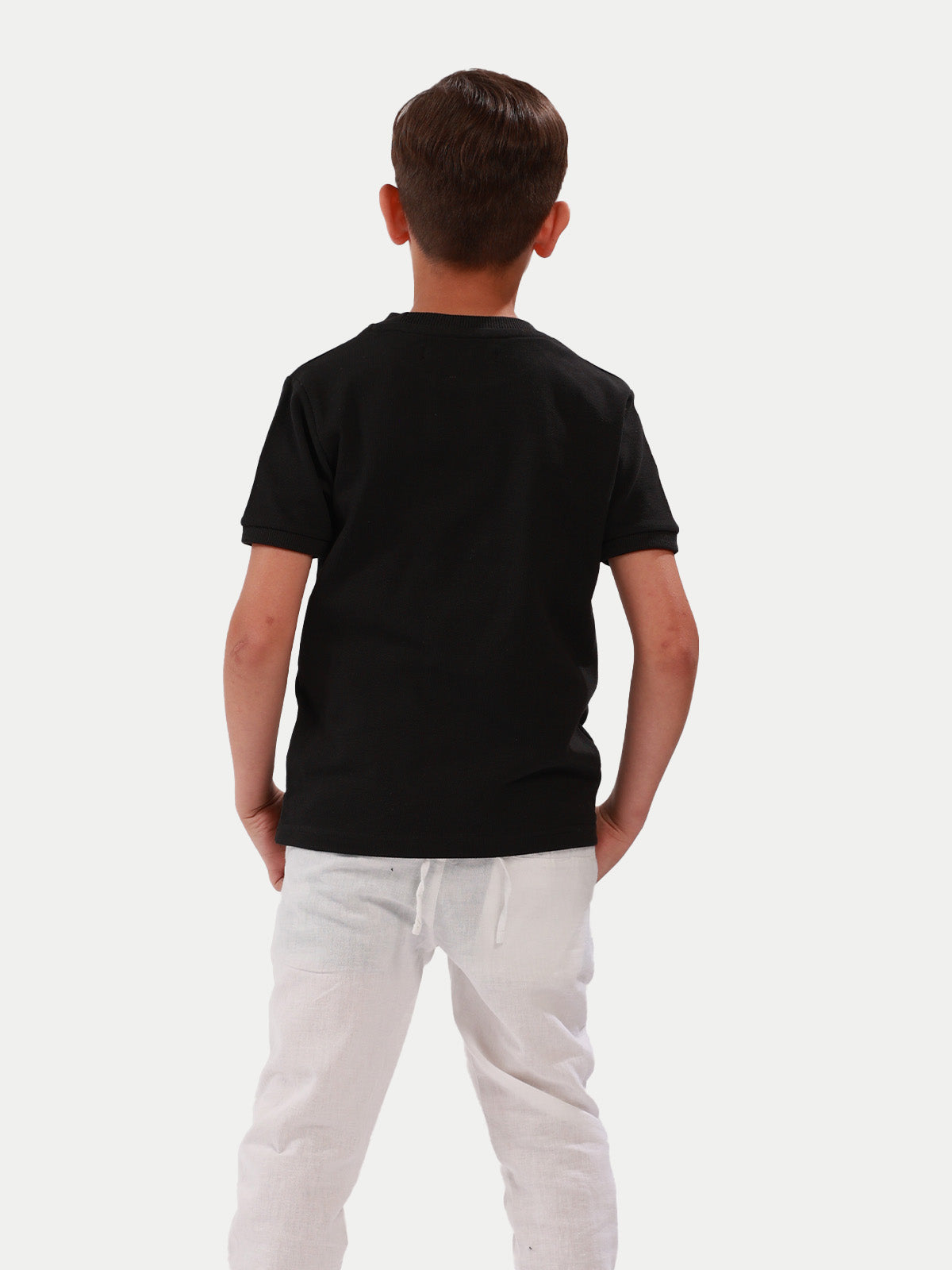 Playera para niño - Pique T-Shirt Negro - Pique