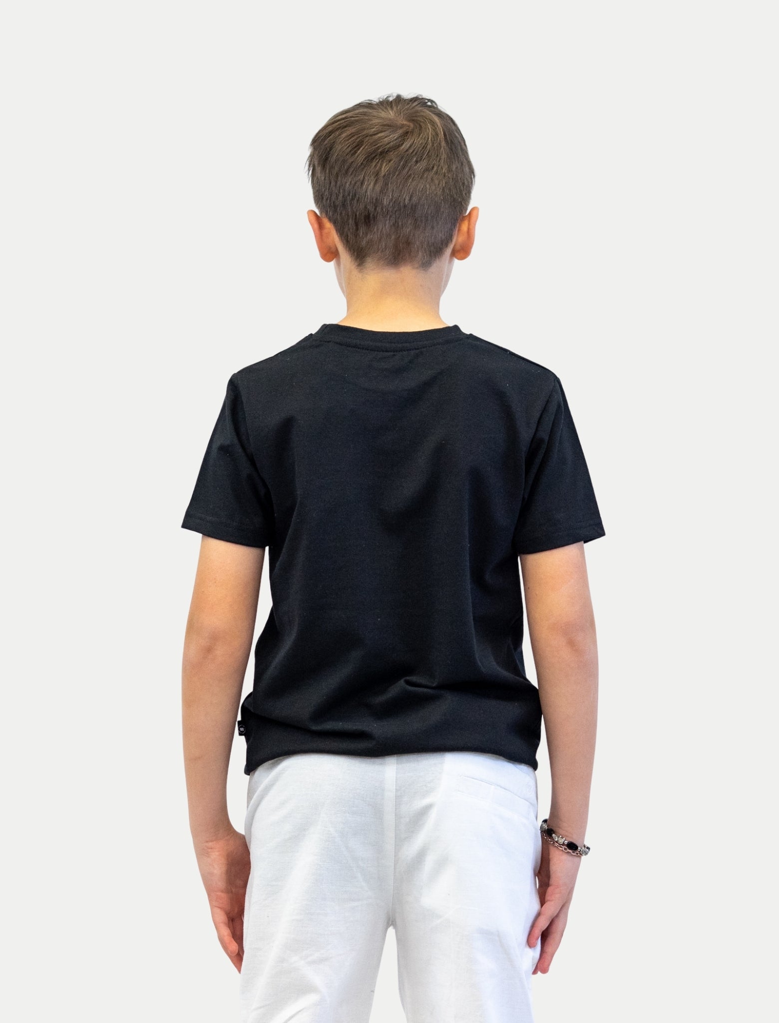 Playera Duck para niño color blanco vista posterior