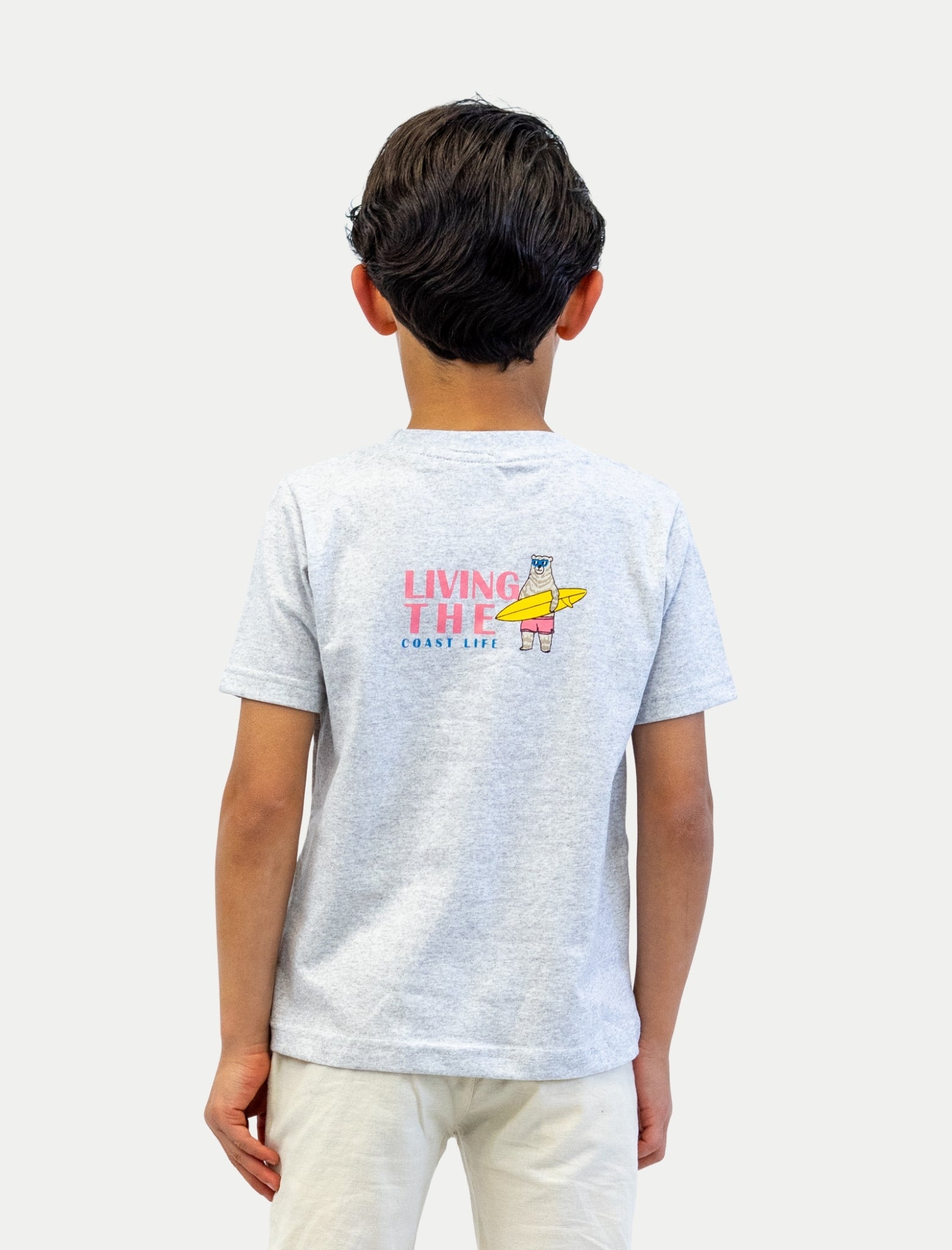 Playera de algodón para niño - Playera Living Gris - Diamond Finish