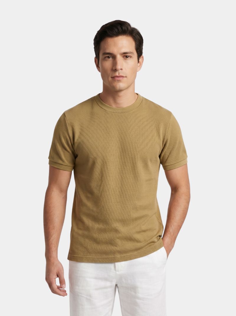 Playera para Hombre - Piqué T-Shirt Camel - Wild Coast