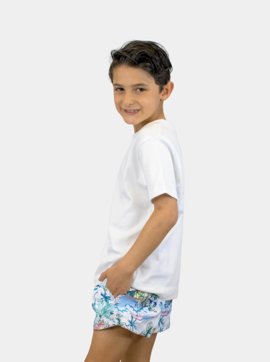 Playera de manga corta niño - Liquid Touch Blanco - 98 Coast Av. México