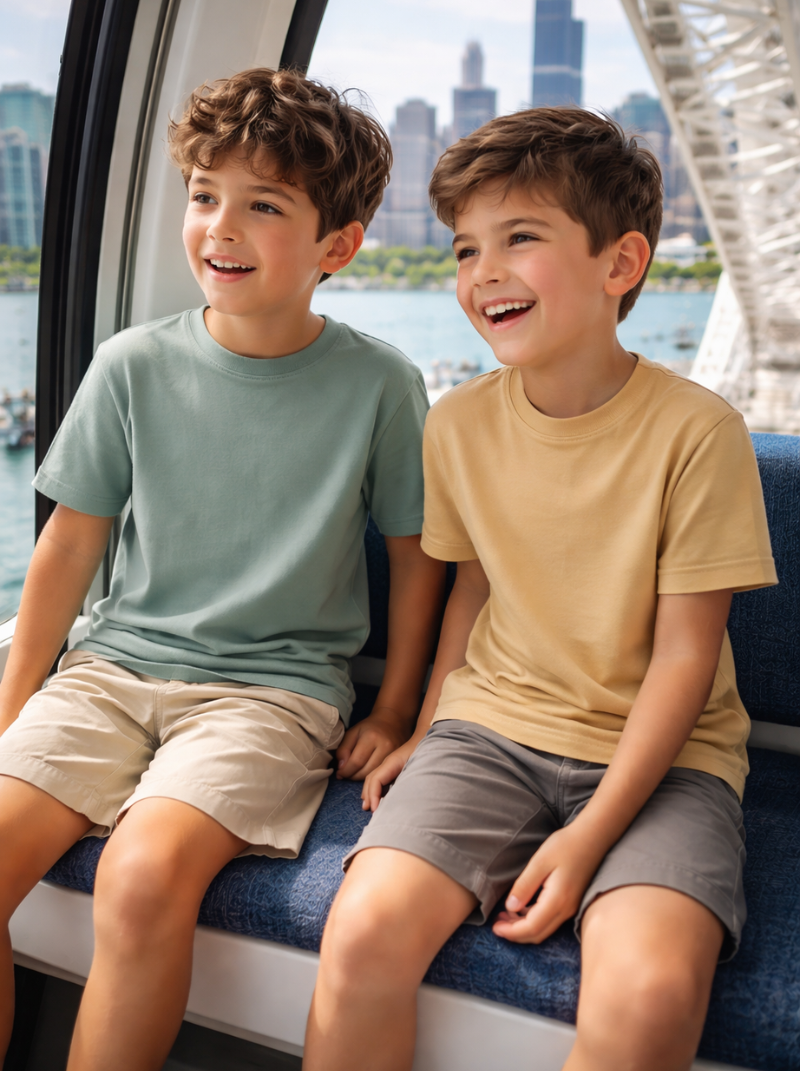 Playera para Niño - Piqué T-Shirt Camel - Wild Coast - 98 Coast Av. México
