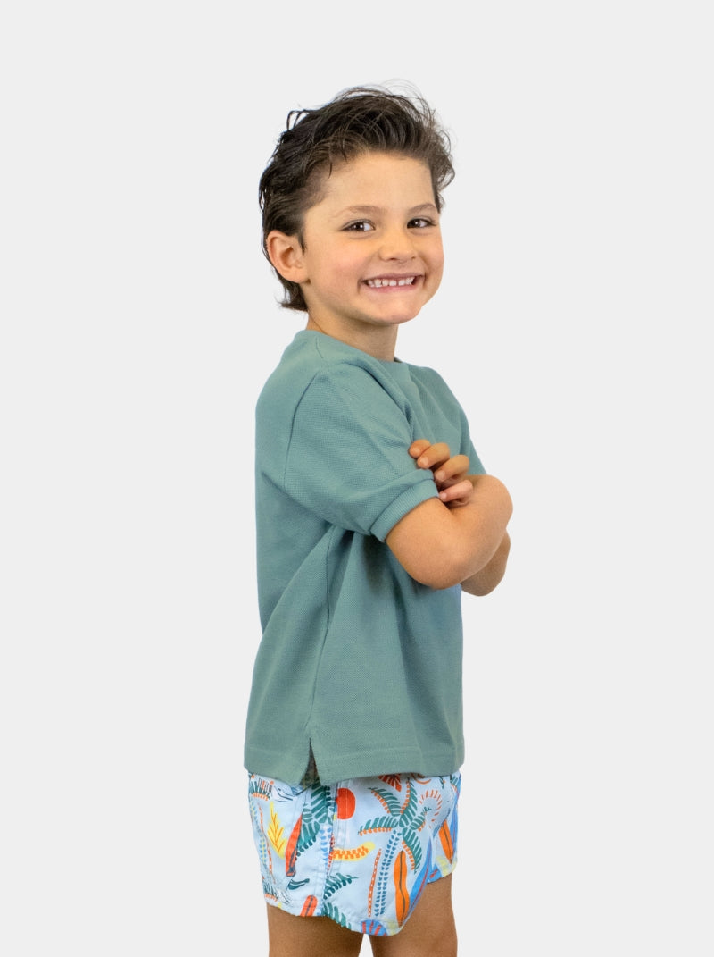 Playera para Niño - Piqué T-Shirt Petróleo - Wild Coast - 98 Coast Av. México
