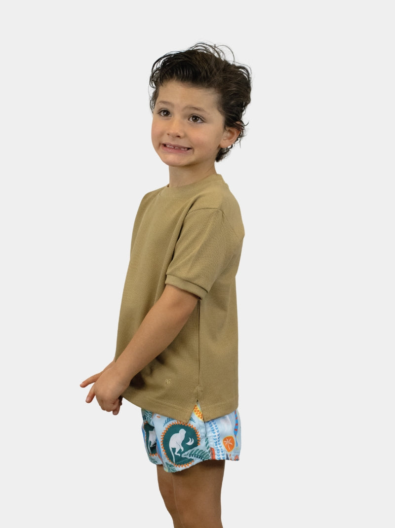 Playera para Niño - Piqué T-Shirt Camel - Wild Coast - 98 Coast Av. México