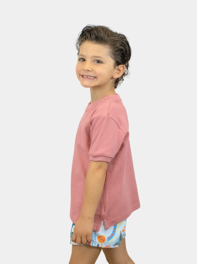 Playera para Niño - Piqué T-Shirt Rosa - Wild Coast - 98 Coast Av. México