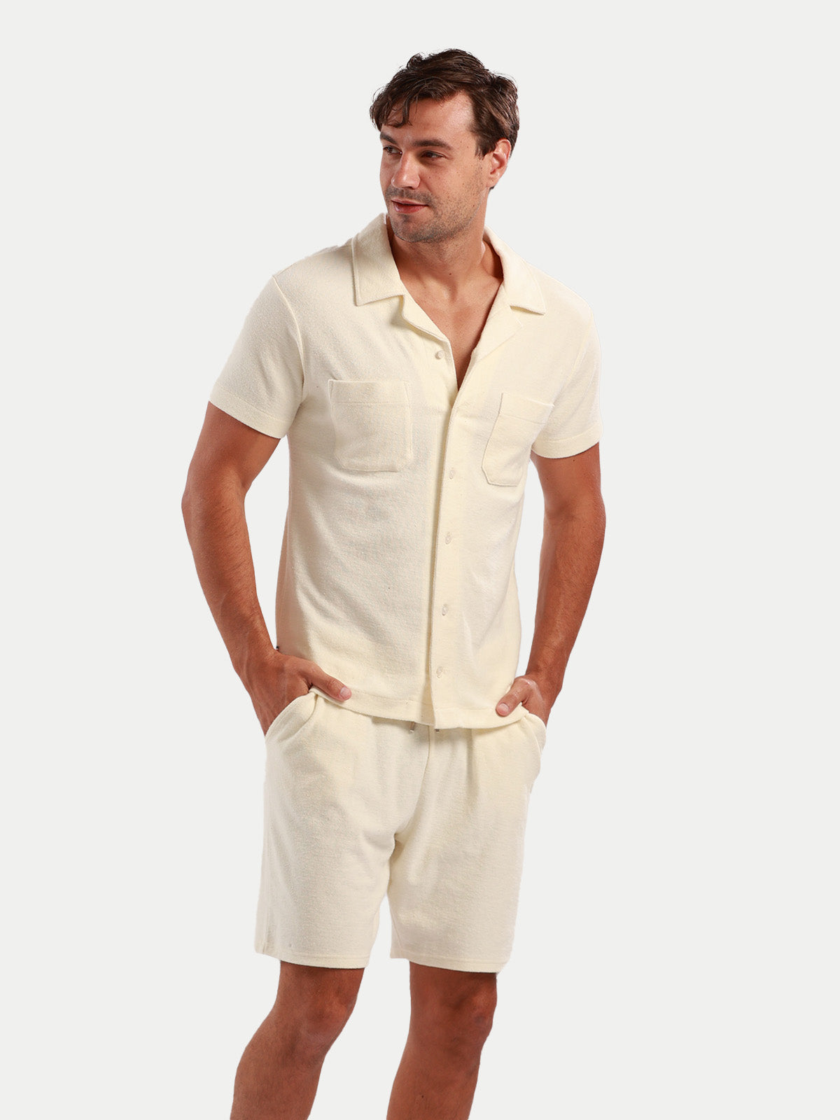 Towel Short - Short de Toalla Blanca Para Hombre