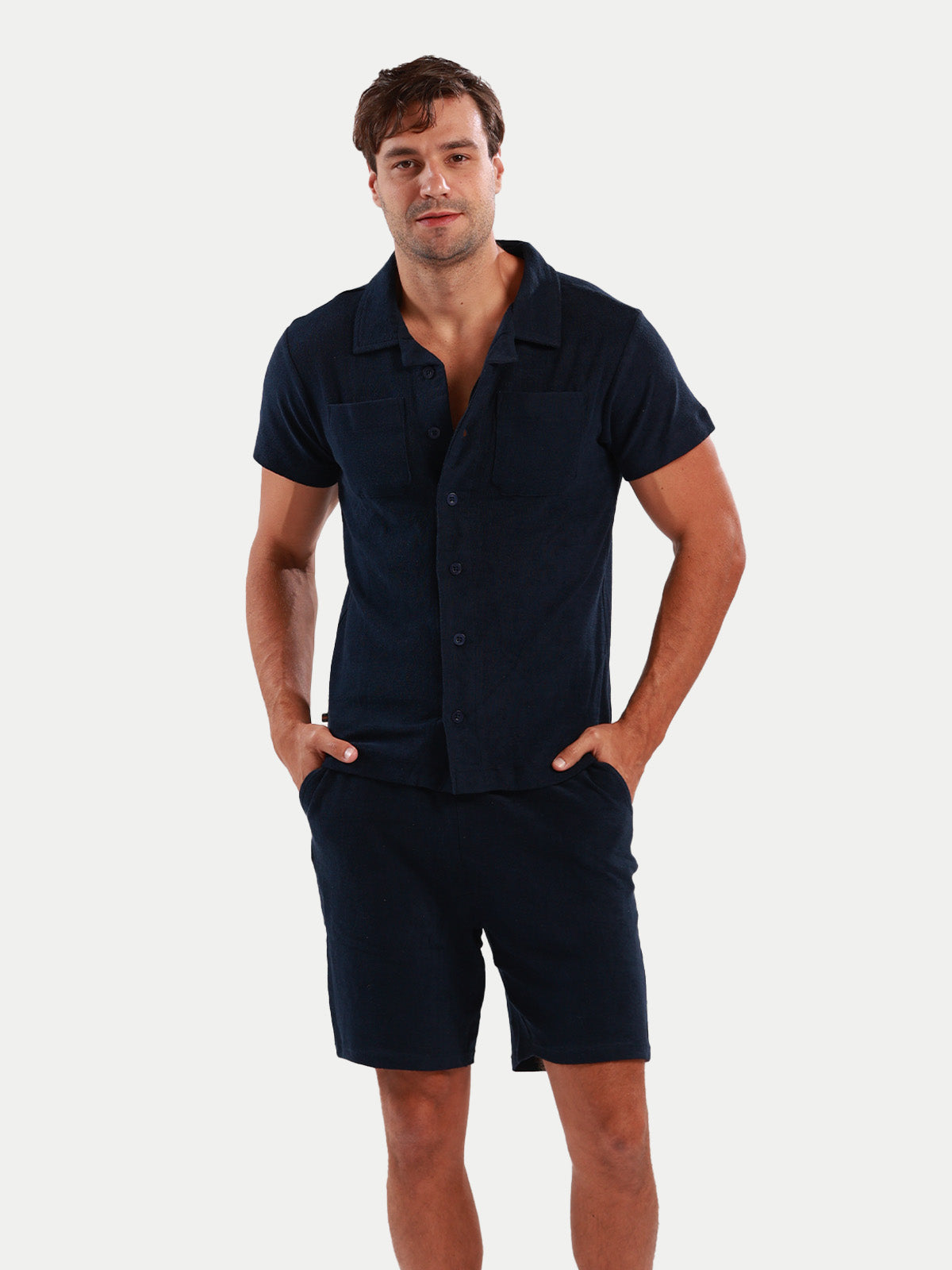 Towel Short - Short de Toalla Azul Marino Para Hombre