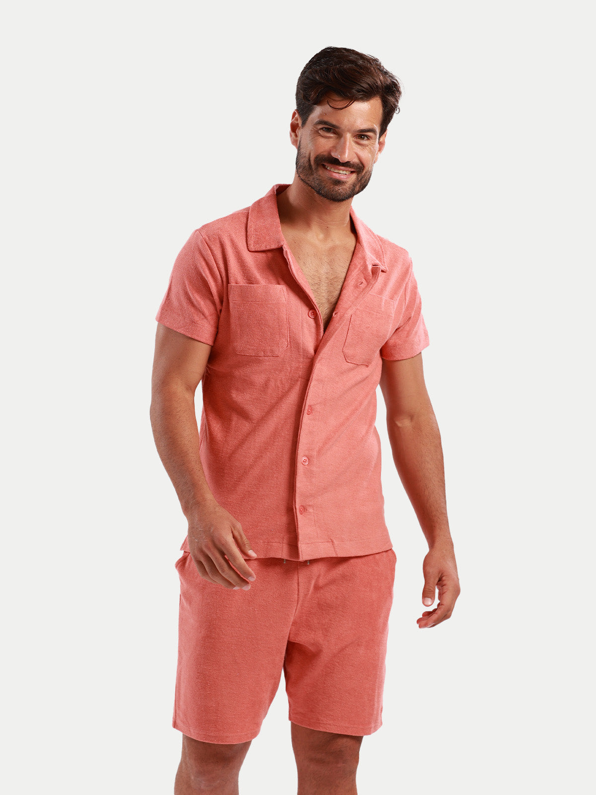 Towel Short Short de Toalla Coral Para Hombre