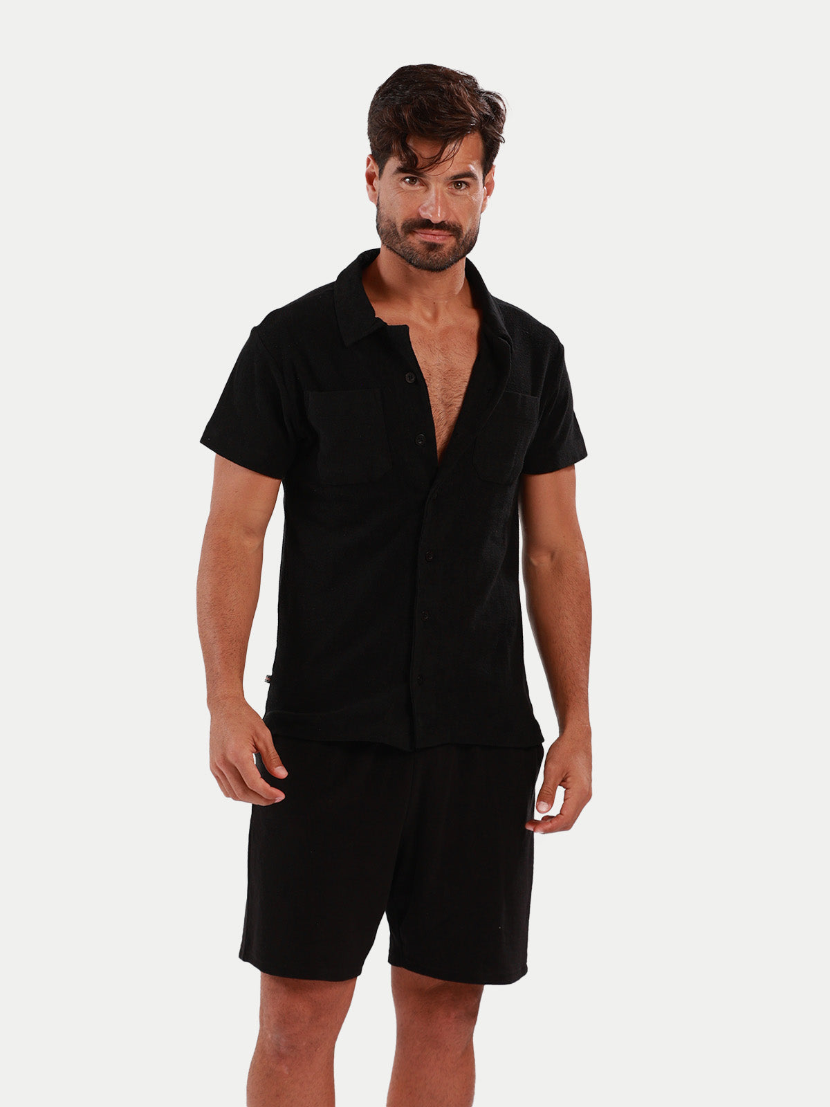 Towel Short Short de Toalla Negro Para Hombre