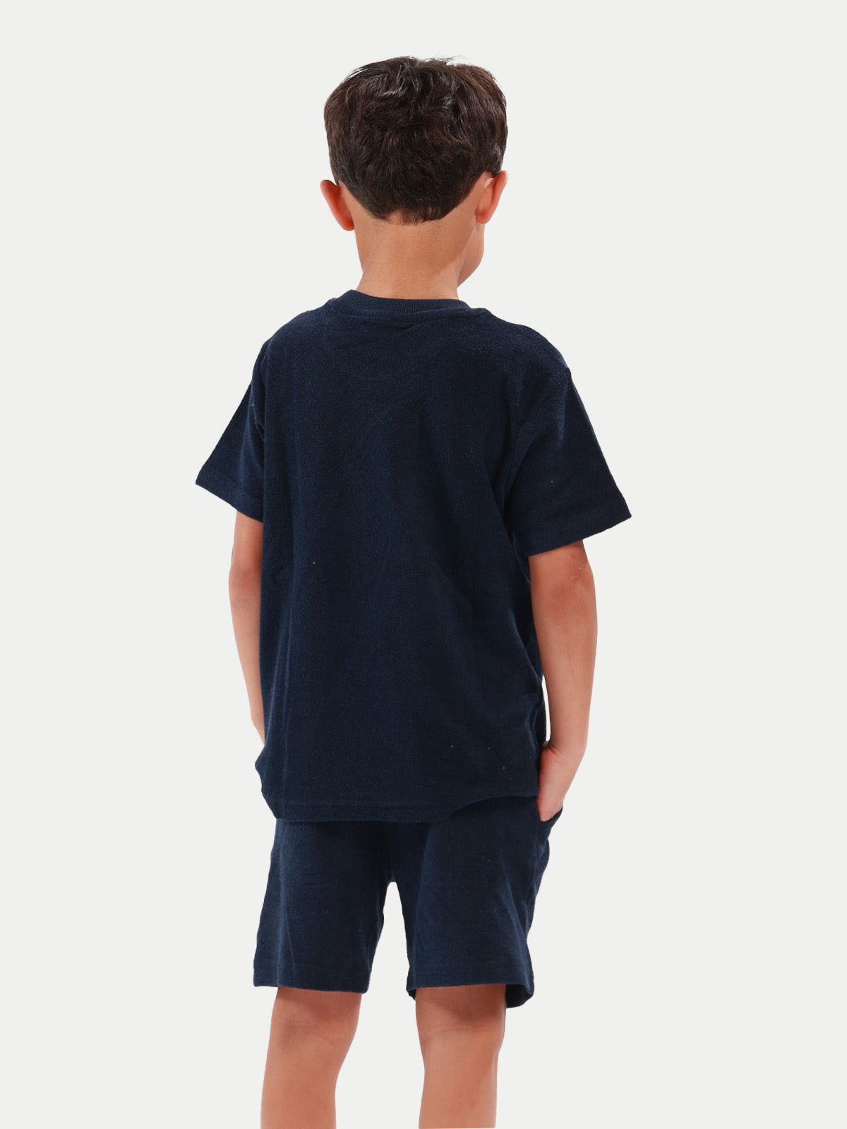 Towel Short - Short de Toalla Azul Marino Para Niño