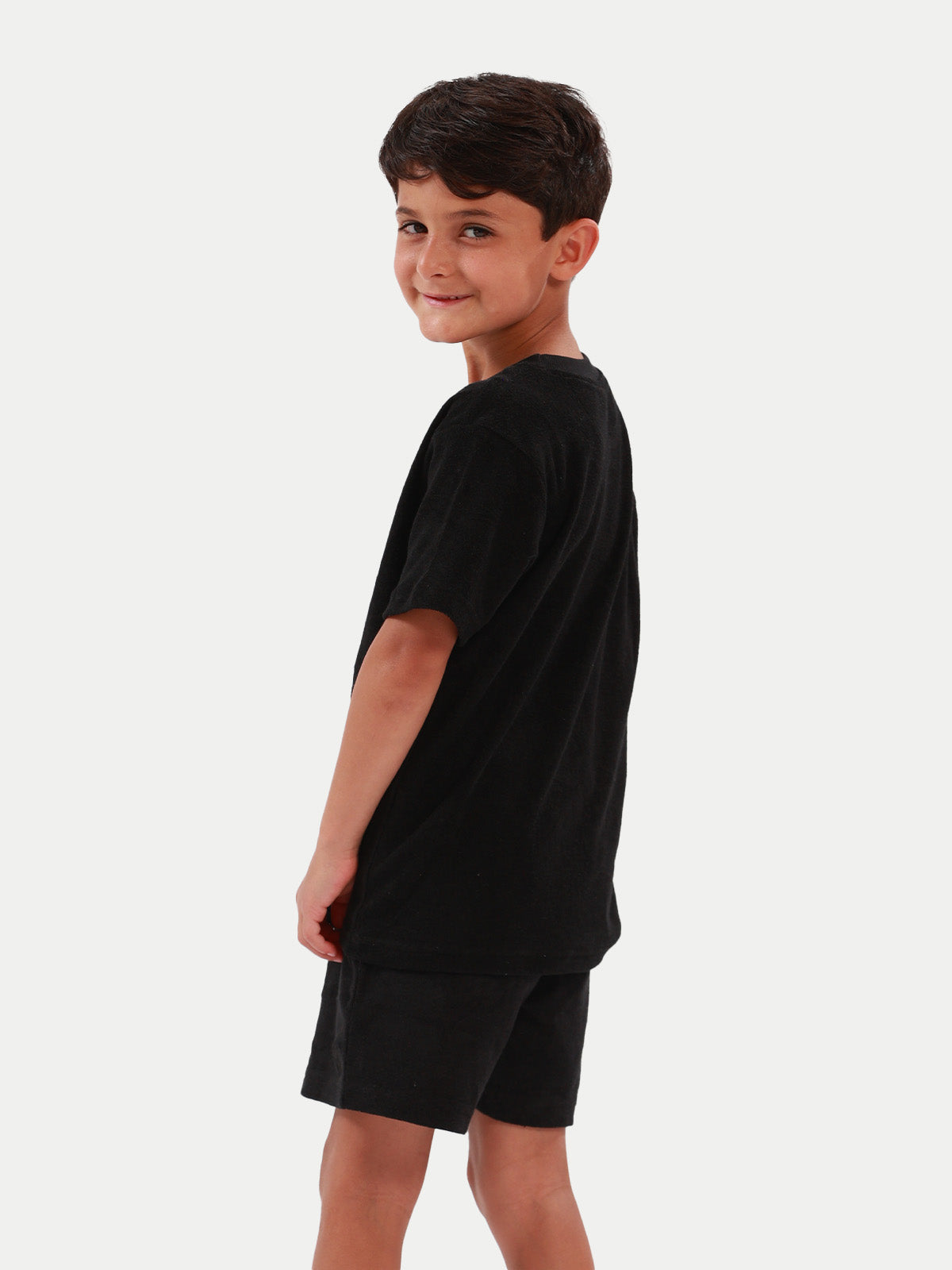 Towel Short - Short de Toalla Negro Para Niño