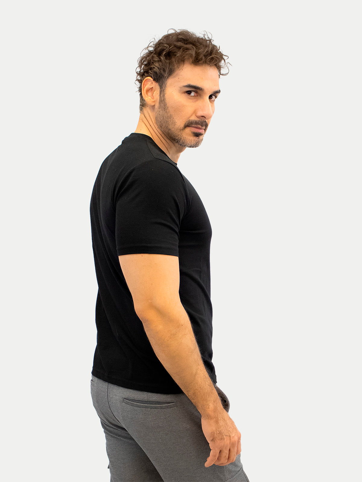 Playera de algodón para hombre - Smile XX Black - Diamond Finish